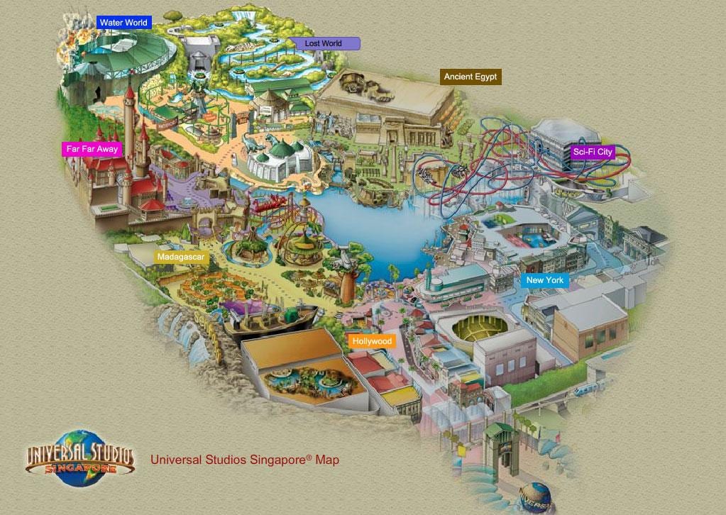 રીસોર્ટ વિશ્વ sentosa નકશો
