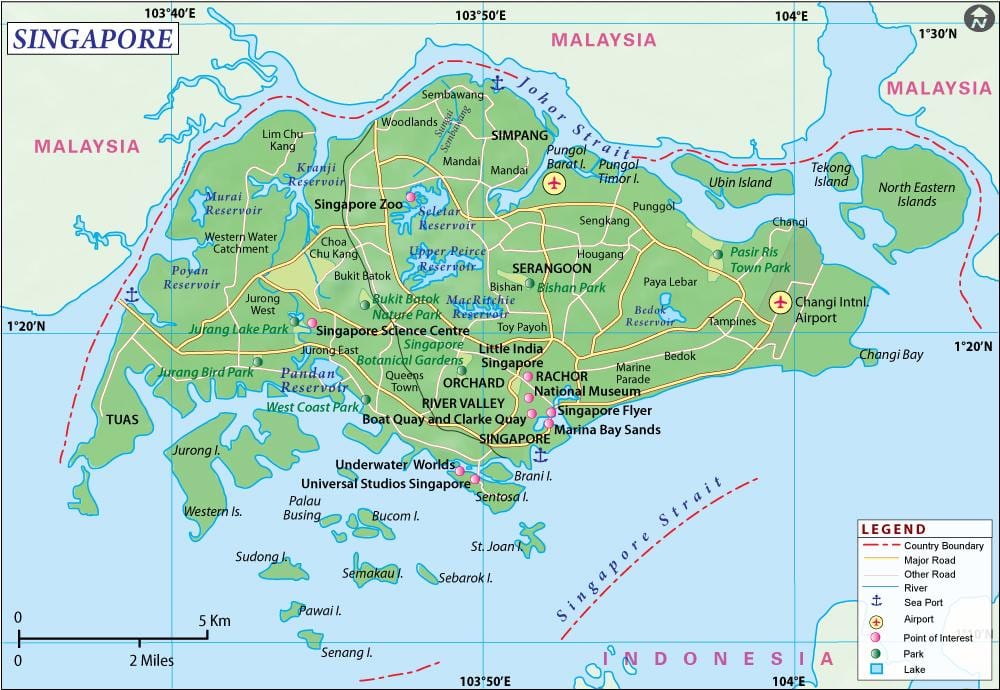 નકશો Singapore city