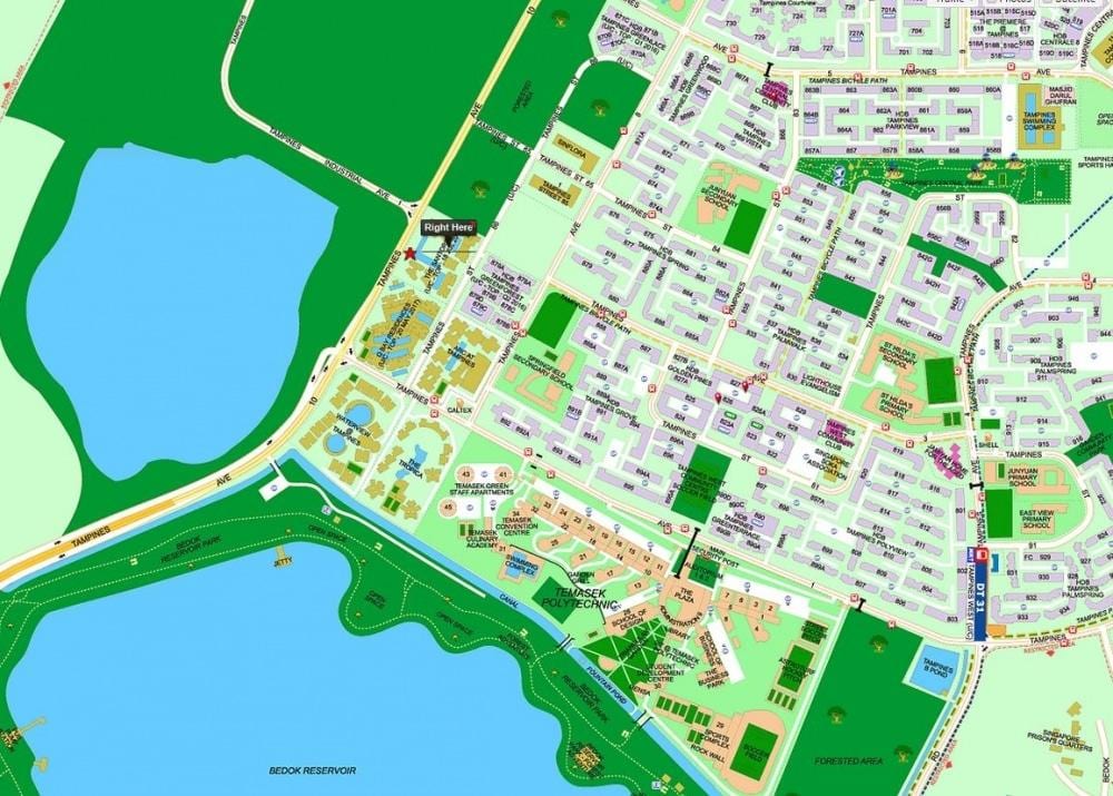 નકશો tampines સિંગાપુર