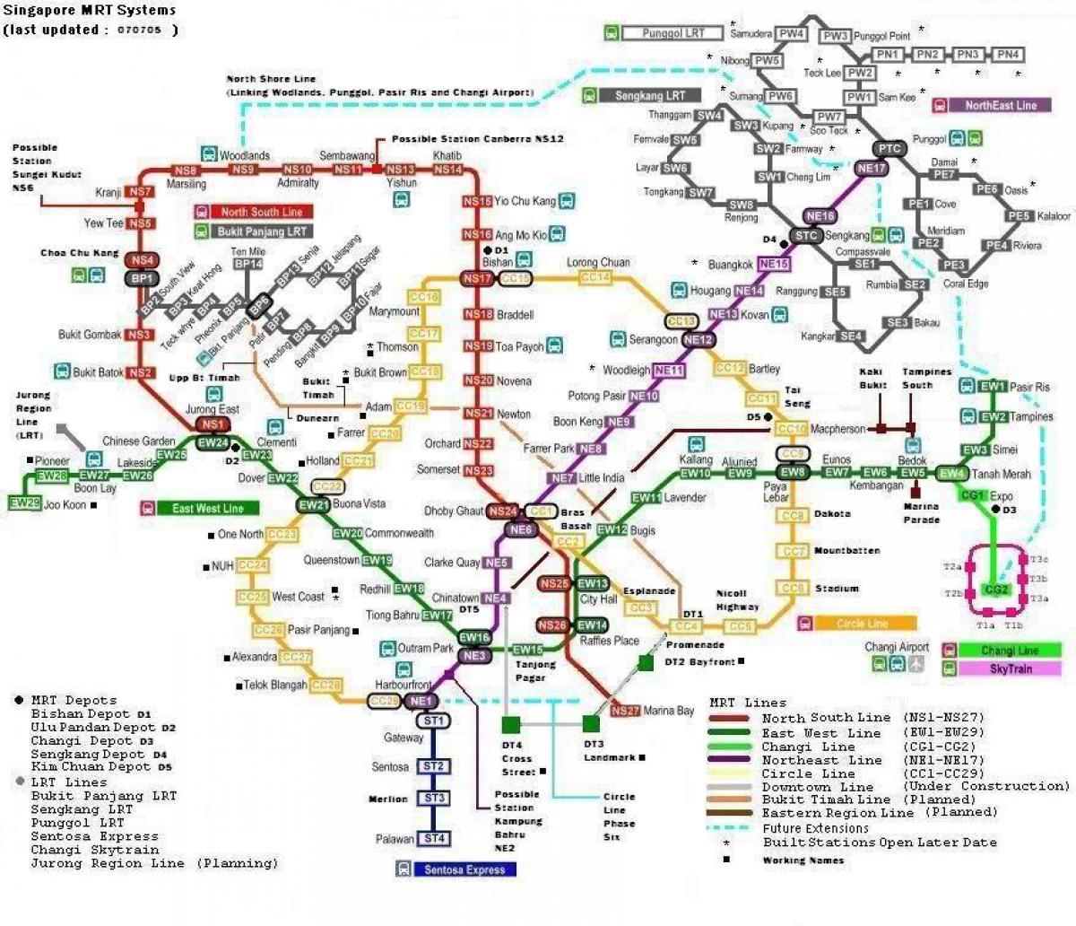 એમઆરટી 7 સ્ટેશનો નકશો