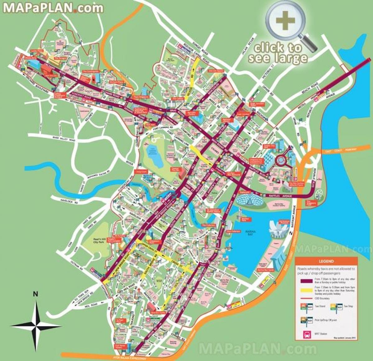 નકશો Singapore city