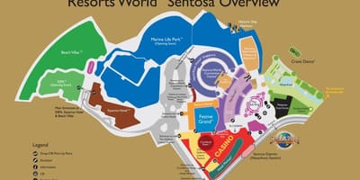 રીસોર્ટ વિશ્વ Sentosa નકશો