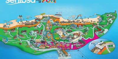 નકશો sentosa ટાપુ